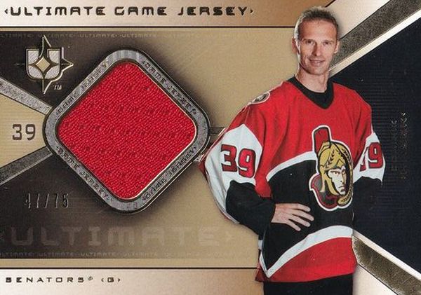 jersey karta DOMINIK HAŠEK 04-05 UD Ultimate Game Jersey Gold /75